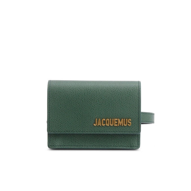 Jacquemus Green Calfskin Leather Le Ceinture Bello Bag w/ Strap